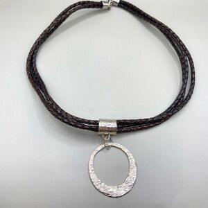 Silpada Silver Circle Pendant Necklace